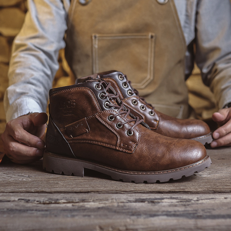 Lace-Up Boot Made From Cowhide  | Mens  Boots Boots Boots