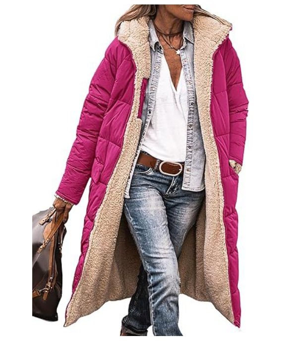 Long Puffer Coat With Lined Hood  | Womens  Jackets & Vests Clothing Jackets & Vests