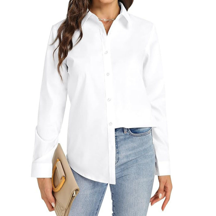 Long Sleeve Blouse Made Of Pure Cotton  | Womens  Blouses Blouses Blouses